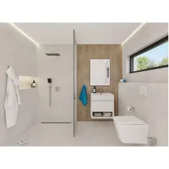 kielle Skříňka s umyvadlem 60 cm, lesklá bílá 50027S610