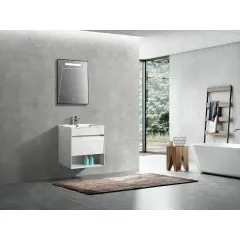 kielle Skříňka s umyvadlem 60 cm, lesklá bílá 50027S610