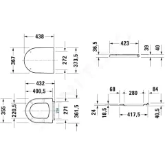 Duravit WC sedátko, softclose, bílá 0020190000
