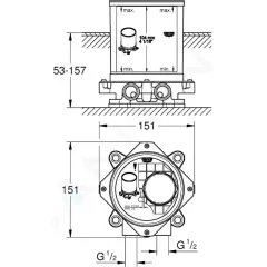 Grohe Montážní těleso do podlahy DN15 45984001
