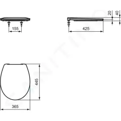 Ideal Standard WC sedátko, bílá E131701