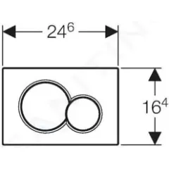 Geberit Ovládací tlačítko splachování, alpská bílá 115.770.11.5