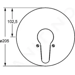 Hansa Sprchová baterie pod omítku, chrom 01859183
