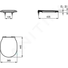 Ideal Standard WC sedátko Softclose, bílá E036801