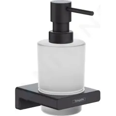 Hansgrohe Dávkovač mýdla s držákem, matné sklo/černá mat 41745670