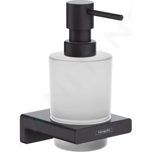 Hansgrohe Dávkovač mýdla s držákem, matné sklo/černá mat 41745670