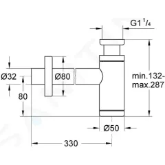 Grohe Designový sifon, chrom 28912000