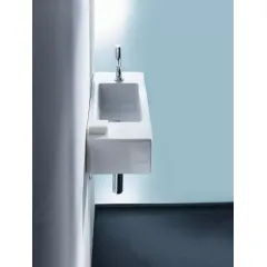 Duravit Umývátko 50x25 cm, s přepadem, s otvorem pro baterii vpravo, bílá 0703500008