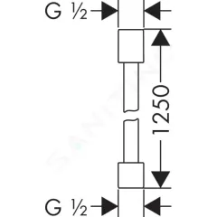 Axor Sprchová hadice 125 cm, chrom 28282000