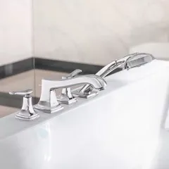 Hansgrohe Čtyřotvorová baterie na okraj vany s páčkovou rukojetí, chrom 31441000