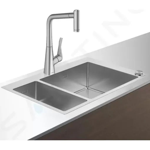 Hansgrohe Set dřezu a baterie C71-F655-04 Select, vzhled nerezu 43210800