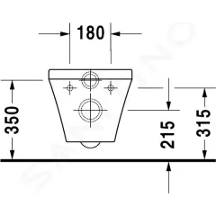 Duravit Závěsné WC, bílá 2536090000