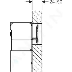 Geberit Ovládací tlačítko splachování, kartáčovaný chrom 115.081.GH.1