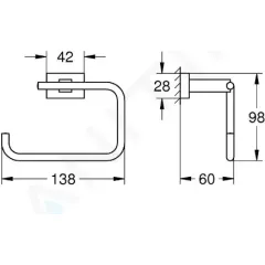 Grohe Držák toaletního papíru, chrom 40507001