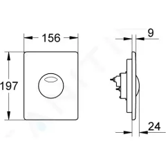 Grohe Ovládací tlačítko, chrom 42303000