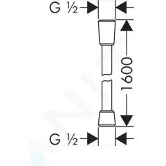 Axor Sprchová hadice 160 cm, chrom 28626000