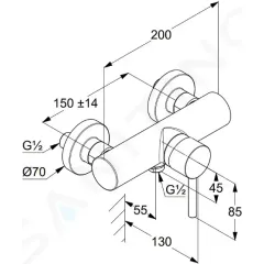 Kludi Sprchová baterie, chrom 388310576