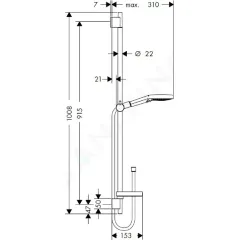 Hansgrohe Sprchová souprava 120, 3 proudy, chrom 26631000