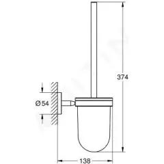 Grohe Souprava na čištění toalety, chrom 40463001