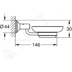 Grohe Držák skleničky/mýdelníku, kartáčovaný nikl 40652EN1