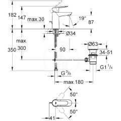 Grohe BauLoop - Páková umyvadlová baterie, chrom 23335000 23335000IIJ1