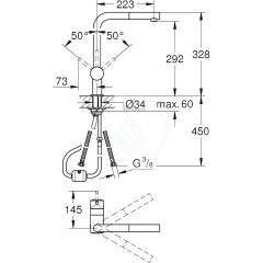 Grohe Minta - Páková dřezová baterie, chrom 32168000 32168000IIJ2