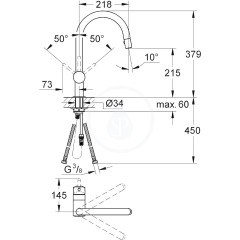 Grohe Minta - Páková dřezová baterie, chrom 32321000 32321000IIJ1