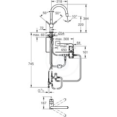 Grohe MintaTouch - Elektronická páková dřezová baterie, chrom 31358001 31358001IIJ1