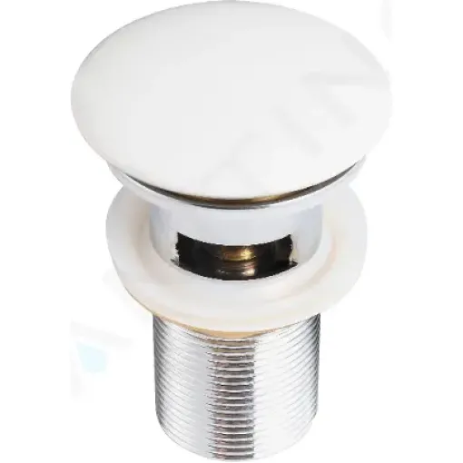 kielle Umyvadlová výpusť, ClickClack, s přepadem, bílá 30901030