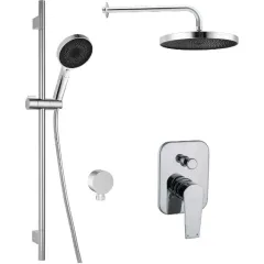 kielle Sprchový set s baterií pod omítku, pro 2 spotřebiče, s příslušenstvím a tělesem, chrom 20623SP20