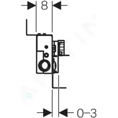 Geberit Předstěnová instalace pro sprchu, s odtokem ve stěně, pro výšku mazaniny u vtoku 90–200 mm 457.534.00.1