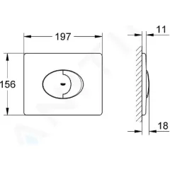 Grohe Ovládací tlačítko, chrom 38506000