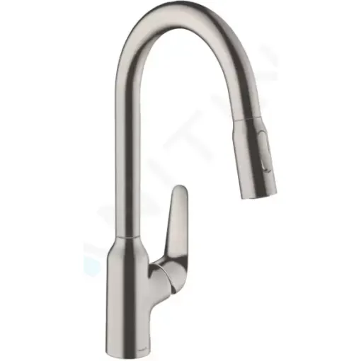 Hansgrohe Dřezová baterie M429-H220 s výsuvnou sprškou, vzhled nerezu 71800800