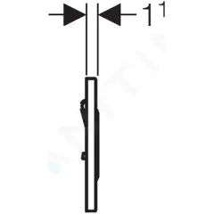 Geberit Ovládání splachování pisoáru, nerezová ocel 116.015.SN.1