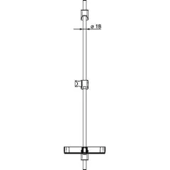 Hansa Sprchová tyč 92 cm, chrom 44700300