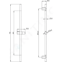 kielle Set sprchové hlavice, tyče a hadice, matná černá 20418SE4
