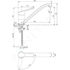 Ideal Standard Dřezová baterie, BlueStart, chrom BC129AA