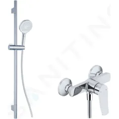 kielle Sprchový set s baterií, tyčí, hadicí a sprchovou hlavicí, chrom 20627SN110