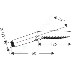 Hansgrohe Sprchová hlavice 120, 3 proudy, EcoSmart, bílá/chrom 26531400