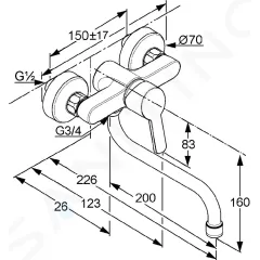 Kludi Dřezová baterie, chrom 379240575