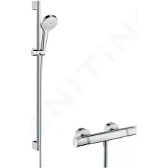 Hansgrohe Sprchový set Vario s termostatem, 3 proudy, sprchová tyč 90 cm, bílá/chrom 27014400