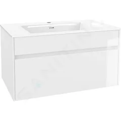 kielle Skříňka s umyvadlem 80 cm, lesklá bílá 50027S800