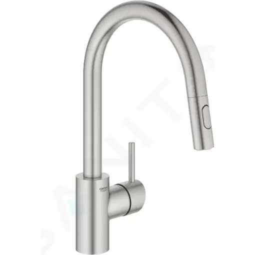 Grohe Dřezová baterie s výsuvnou sprškou, supersteel 31483DC2