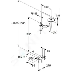 Kludi Sprchový set Dual Shower System 200, s baterií, chrom 6808305-00