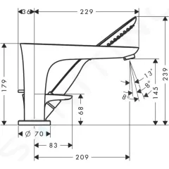 Hansgrohe Baterie na okraj vany, 3-otvorová instalace, chrom 15432000