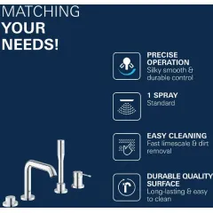 Grohe Baterie na okraj vany, 4-otvorová instalace, chrom 19578001