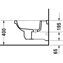 Duravit Závěsný bidet 360x580 mm, WonderGliss, bílá 02661000001