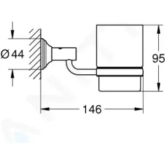 Grohe Držák skleničky/mýdelníku, kartáčovaný nikl 40652EN1