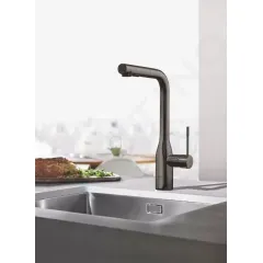 Grohe Dřezová baterie s výsuvnou sprškou, tmavý grafit 30270A00
