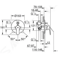 Grohe Vanová baterie pod omítku včetně tělesa, chrom 29079000